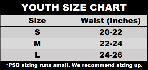 Youth Size Chart PSD Underwear Help Center